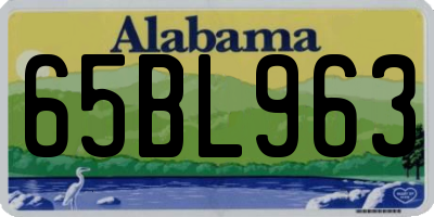 AL license plate 65BL963