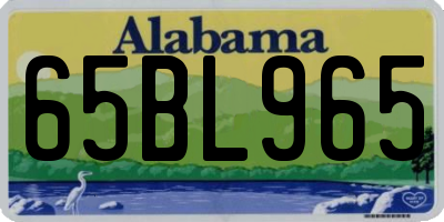 AL license plate 65BL965