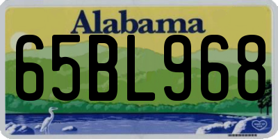 AL license plate 65BL968