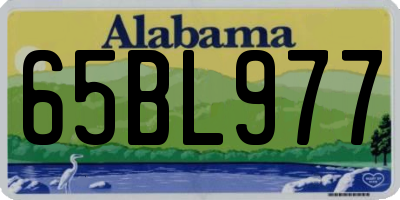 AL license plate 65BL977