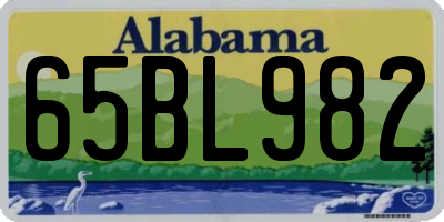 AL license plate 65BL982