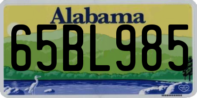AL license plate 65BL985