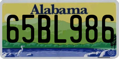 AL license plate 65BL986