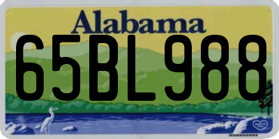 AL license plate 65BL988