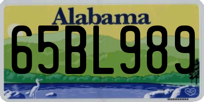 AL license plate 65BL989