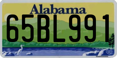 AL license plate 65BL991