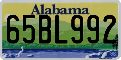 AL license plate 65BL992