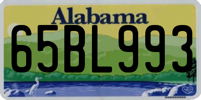 AL license plate 65BL993