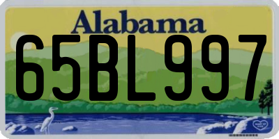 AL license plate 65BL997