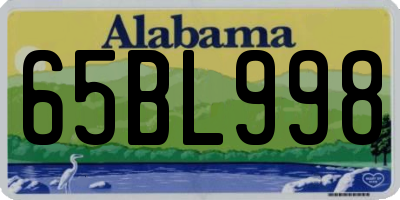 AL license plate 65BL998