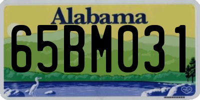 AL license plate 65BM031