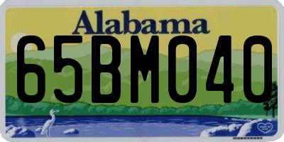 AL license plate 65BM040