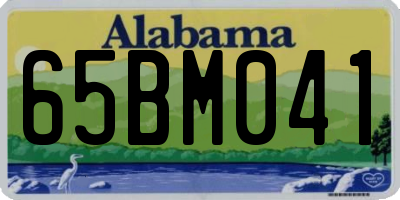 AL license plate 65BM041
