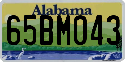 AL license plate 65BM043