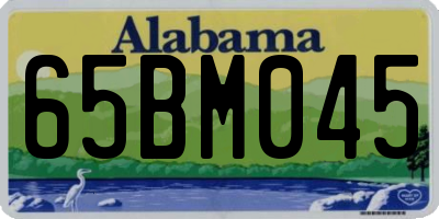 AL license plate 65BM045