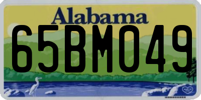 AL license plate 65BM049