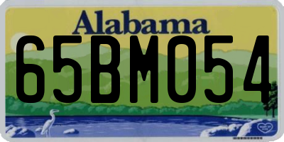 AL license plate 65BM054