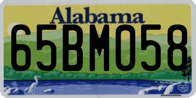 AL license plate 65BM058