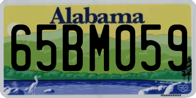 AL license plate 65BM059