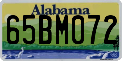 AL license plate 65BM072