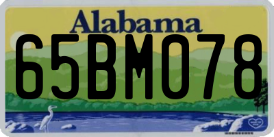 AL license plate 65BM078