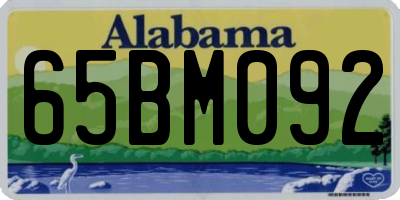 AL license plate 65BM092