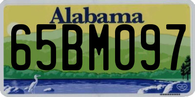AL license plate 65BM097