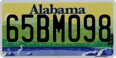 AL license plate 65BM098