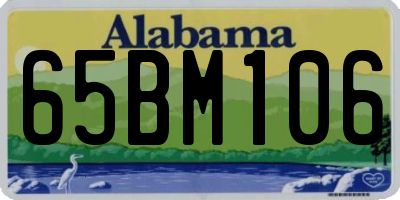 AL license plate 65BM106
