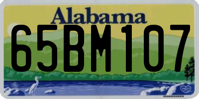 AL license plate 65BM107