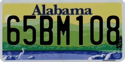 AL license plate 65BM108