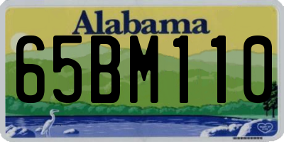 AL license plate 65BM110