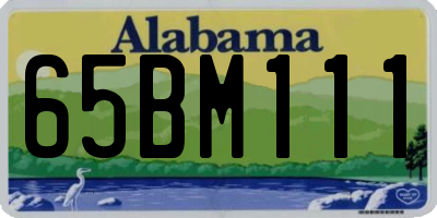 AL license plate 65BM111