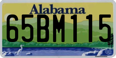AL license plate 65BM115