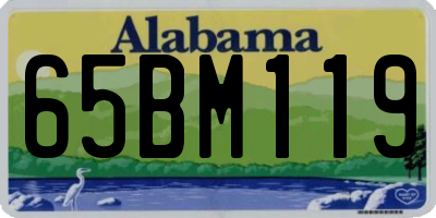 AL license plate 65BM119