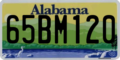 AL license plate 65BM120