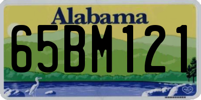 AL license plate 65BM121