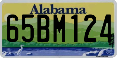 AL license plate 65BM124