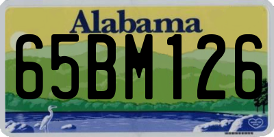 AL license plate 65BM126