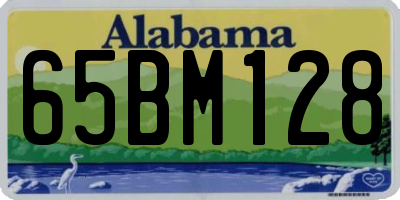 AL license plate 65BM128