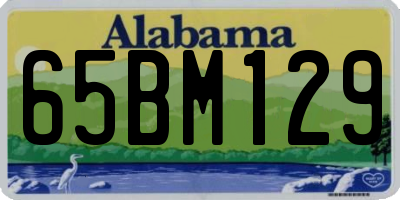 AL license plate 65BM129