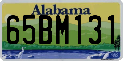 AL license plate 65BM131