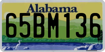 AL license plate 65BM136