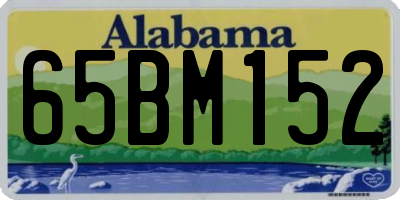 AL license plate 65BM152