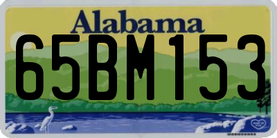 AL license plate 65BM153