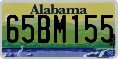 AL license plate 65BM155