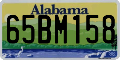 AL license plate 65BM158