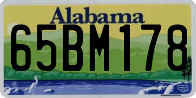AL license plate 65BM178