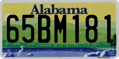 AL license plate 65BM181