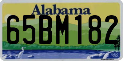 AL license plate 65BM182